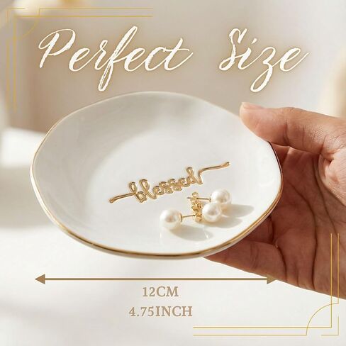 InnoBeta Blessed Gifts for Women, Blessed Jewelry Dish 4.75" - Decorative Trinket Dish for Rings Earrings Keys - Birthday, Mother's Day in Saudi Arabia