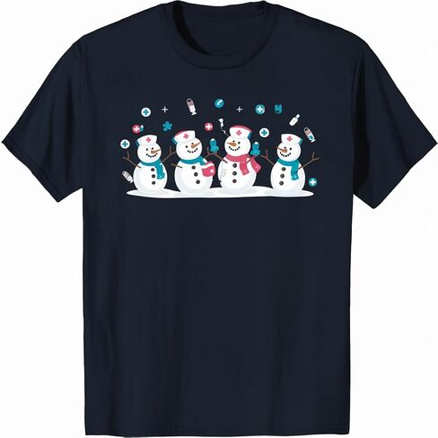 Snowman Nurse Christmas Snowflake Xmas Nursing T-Shirt in Saudi Arabia