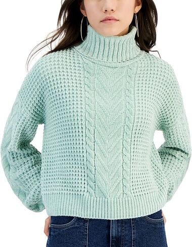 Juniors' Turtleneck Cable-Knit Sweater in Saudi Arabia