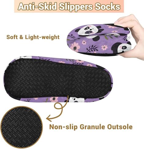 شباشب للنساء على شكل زهرة الباندا، شبشب منزلي دافئ ناعم ومريح مع ظهر مغلق غامض ومضاد للانزلاق ونعل إسفنجي ميموري غير قابل للانزلاق لغرفة النوم الداخلية أحذية الشتاء للسيدات مقاس متوسط ​​7-8 in Kuwait