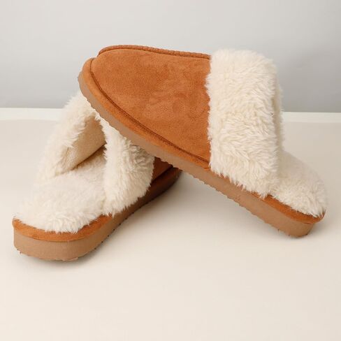 Unisex Fuzzy Open Toe House Slippers Cozy Plush Indoor Slides Soft Faux Fur Lining and Anti-Slip Sole for Home Bedroom in Saudi Arabia