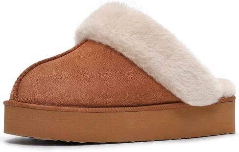 Unisex Fuzzy Open Toe House Slippers Cozy Plush Indoor Slides Soft Faux Fur Lining and Anti-Slip Sole for Home Bedroom in Saudi Arabia