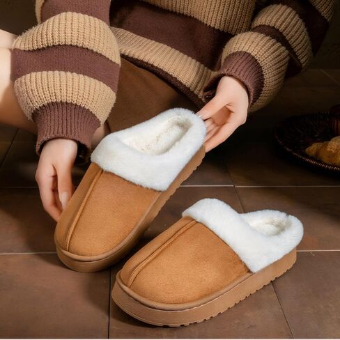 Unisex Fuzzy Open Toe House Slippers Cozy Plush Indoor Slides Soft Faux Fur Lining and Anti-Slip Sole for Home Bedroom in Saudi Arabia