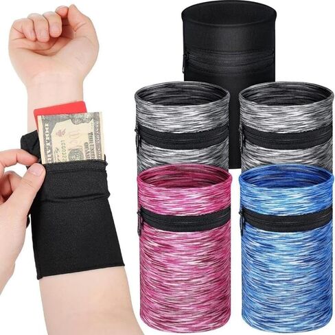 Secure Wrist Wallet - Zippered Pouch & Mini Coin Purse - Ideal for Sports, Outdoor Running & Fitness Enthusiasts, Wrist Wallets for Women in Saudi Arabia