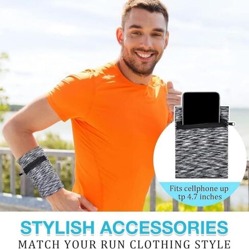 Secure Wrist Wallet - Zippered Pouch & Mini Coin Purse - Ideal for Sports, Outdoor Running & Fitness Enthusiasts, Wrist Wallets for Women in Saudi Arabia