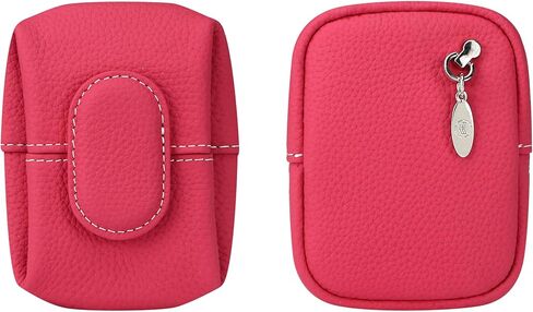Royal Bagger RFID Mini Genuine Cow Leather Coin Purse for Women - Small Wallet Pouch for Keys, Earphones & Essentials 5603 (Watermelon Red) in Saudi Arabia