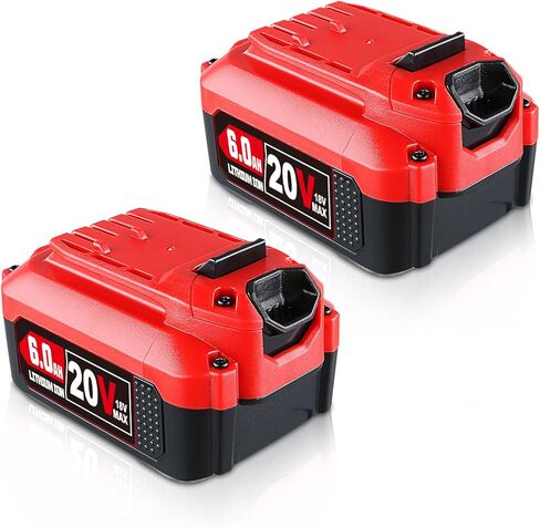 MANUFER 2 Pack 6.0Ah 20V V20 Lithium-ion Battery Replacement for Craftsman 20V Battery CMCB202 CMCB204 CMCB205 CMCB206 CMCB204-2 CMCB202-2 Cordless Power Tools in Saudi Arabia