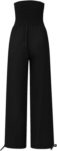 Womens Wide Leg Pants High Waisted Linen Palazzo Pants Summer Boho Casual Lounge Pant Beach Travel Vacation Outfits in Saudi Arabia
