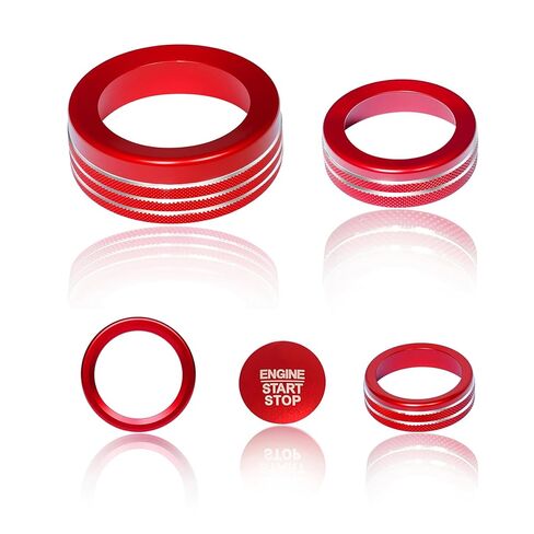 for Ford Maverick 2025 Accessories Interior Decor Gear Shift 4WD Engine Start Stop Headlight Volume Radio Control Switch Center Consoles Knob Cover 5Pcs Aluminum Alloy (Blue, 2025-Up) in Kuwait