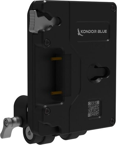KONDOR BLUE | Gold Mount Pro Battery Plate with Swiveling Rod Block | ARRI-Style Anti-Twist mounts, M4 mounts & Output/Input Capability | Space Gray in Saudi Arabia