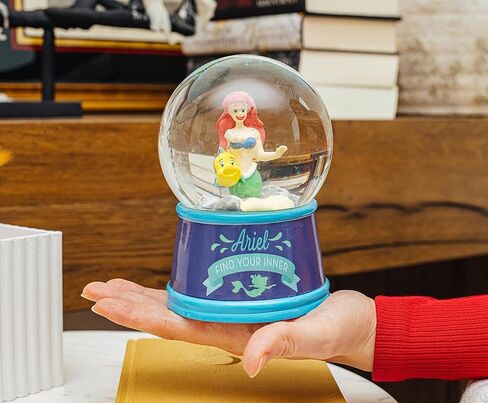 Disney The Little Mermaid Ariel and Flounder Light-Up Snow Globe with Swirling Glitter Display | 6 Inches Tall in Saudi Arabia