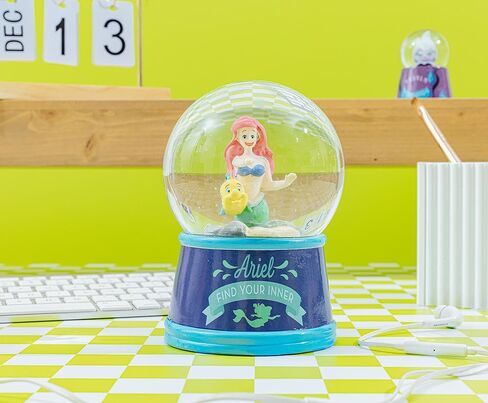 Disney The Little Mermaid Ariel and Flounder Light-Up Snow Globe with Swirling Glitter Display | 6 Inches Tall in Saudi Arabia
