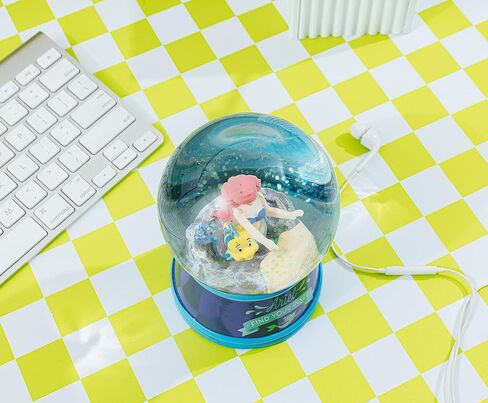 Disney The Little Mermaid Ariel and Flounder Light-Up Snow Globe with Swirling Glitter Display | 6 Inches Tall in Saudi Arabia