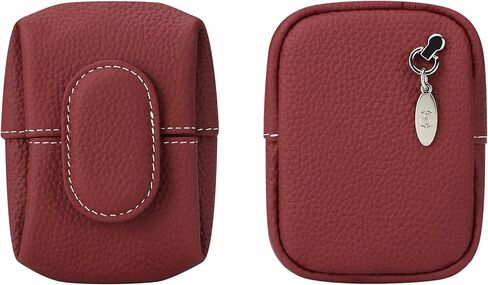 Royal Bagger RFID Mini Genuine Cow Leather Coin Purse for Women - Small Wallet Pouch for Keys, Earphones & Essentials 5603 (Watermelon Red) in Saudi Arabia