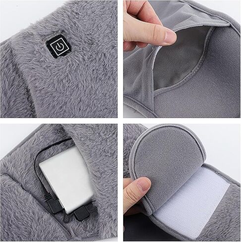 3-in-1 Heating Waist Belt: Heating Pad to Soothe Back & Period Cramps + Portable Hand Warmer, USB Powered, 3-Temp Adjustable Heat Wrap for Women, Gray in Saudi Arabia