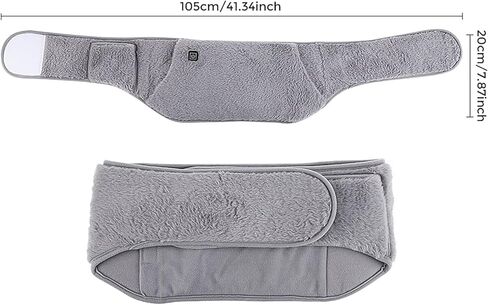 3-in-1 Heating Waist Belt: Heating Pad to Soothe Back & Period Cramps + Portable Hand Warmer, USB Powered, 3-Temp Adjustable Heat Wrap for Women, Gray in Saudi Arabia