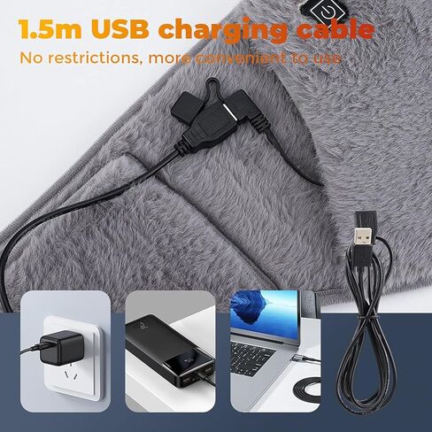 3-in-1 Heating Waist Belt: Heating Pad to Soothe Back & Period Cramps + Portable Hand Warmer, USB Powered, 3-Temp Adjustable Heat Wrap for Women, Gray in Saudi Arabia
