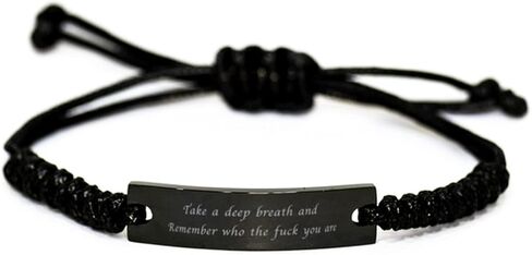 Inspirational Bracelet,Take A Deep Breath And Remember Who The Fuck You,Gifts For Her,Gifts For Him in Saudi Arabia