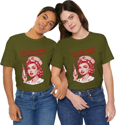 Sassy Nurse T-Shirt - Sedate it, Funny Nursing Top for Medical Pros, Healthcare Humor Apparel, RN Gift Shirt Olive in Saudi Arabia