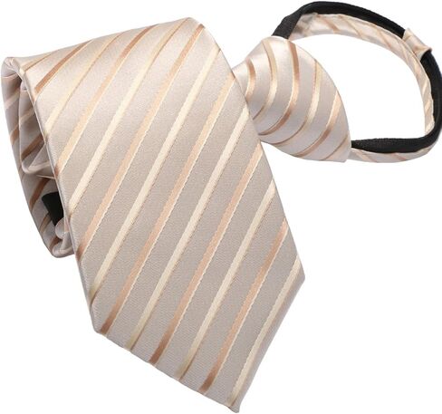 2.75" (7cm) Solid Color Pre-tied Adjustable Necktie Zipper Tie in Saudi Arabia