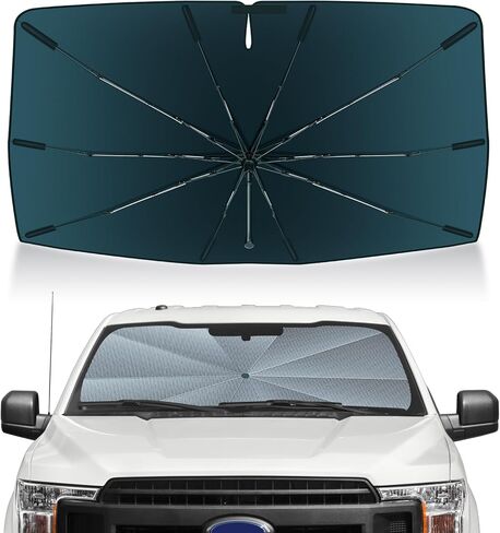 مظلة Sundshield Sun Shade Sundorder لعام 2018-2025 Volkswagen VW Atlas/Atlas Cross Sport ، مواد بلورية من الجليد ، ومظلة سهلة الإعداد Sunshade لزجاجات السيارات ، حظر شمس 100 ٪ in Kuwait