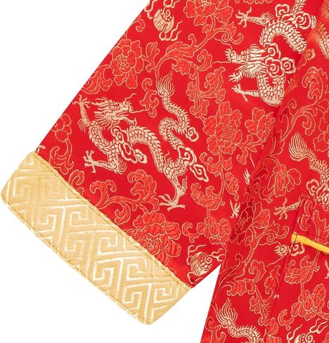 Okbebe Boy Tang Suit Dragon Long Sleeve Shirt Kids Chinese New Year Traditional Button Down Shirt in Saudi Arabia