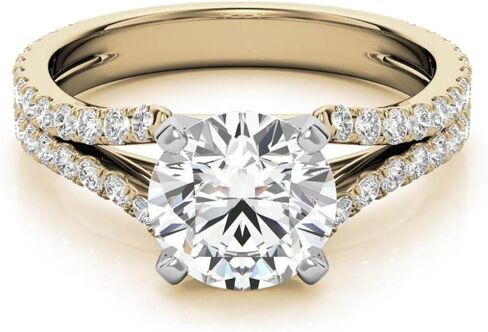 جولة قطع مويسانيتي خاتم الذكرى | خواتم زفاف للنساء لها | خاتم خطوبة كاتدرائية سبليت شانك | هدايا وعد الزفاف الفريدة العتيقة in Kuwait