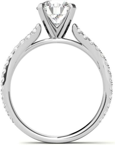 جولة قطع مويسانيتي خاتم الذكرى | خواتم زفاف للنساء لها | خاتم خطوبة كاتدرائية سبليت شانك | هدايا وعد الزفاف الفريدة العتيقة in Kuwait