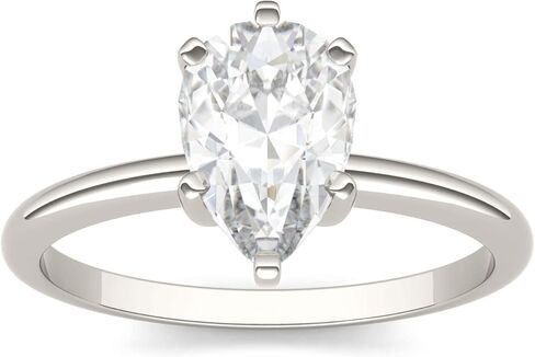 Charles & Colvard 14K White Gold Moissanite 9x6mm Pear Engagement Ring, 1.50ct DEW in Saudi Arabia