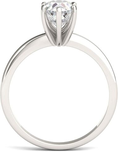Charles & Colvard 14K White Gold Moissanite 9x6mm Pear Engagement Ring, 1.50ct DEW in Saudi Arabia