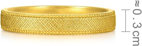 CHOW SANG SANG 999.9 24K Gold MINTYGREEN Dainty Gold Beaded Ring for Women Price-by-Weight in Saudi Arabia