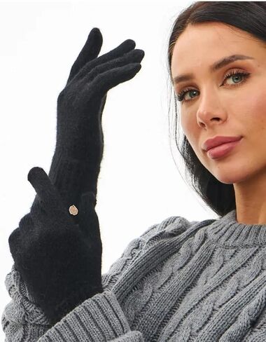 100% Organic Wool Gloves, Winter Long Gloves for Women, Touchscreen Wool Glove for Cold Weather in Saudi Arabia