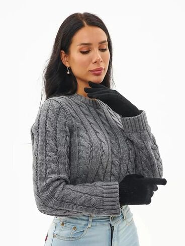 100% Organic Wool Gloves, Winter Long Gloves for Women, Touchscreen Wool Glove for Cold Weather in Saudi Arabia
