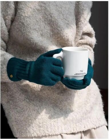 100% Organic Wool Gloves, Winter Long Gloves for Women, Touchscreen Wool Glove for Cold Weather in Saudi Arabia