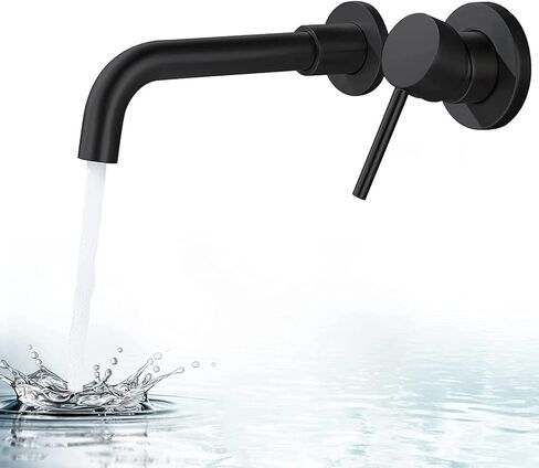 Wall Mounted Waterfall Bathroom Sink Faucet Single Handle Lavatory Sink Faucet 2 Holes Vanity Faucet Bathroom Vessel Sink Faucet Waterfall Basin Mixer Tap, Chrome in Saudi Arabia