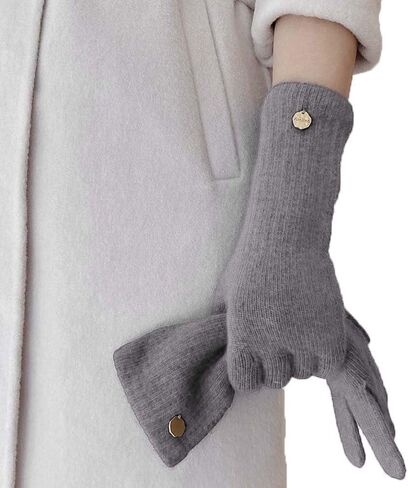 100% Organic Wool Gloves, Winter Long Gloves for Women, Touchscreen Wool Glove for Cold Weather in Saudi Arabia