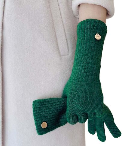 100% Organic Wool Gloves, Winter Long Gloves for Women, Touchscreen Wool Glove for Cold Weather in Saudi Arabia
