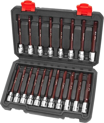 مجموعة مقبس محرك 1/4 بوصة مجموعة ومجموعة تشغيل سائق الجوز 44pcs ، مجموعة المقبس المتري على عمق وضحل (4-15 ملم) مع السقاطة ، 6 بوصات من الجوز المغناطيسي مع 1/4 "شانك سداسي (6-14 ملم) ، بتات الحفر (ph1/ph2 ) in Kuwait