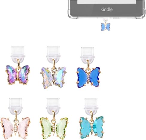 Heart Shape Dust Plug Charm Compatible with Kindle Paperwhite 2021 Released,Type C/USB C Dust Plug,Set of 6 in Saudi Arabia