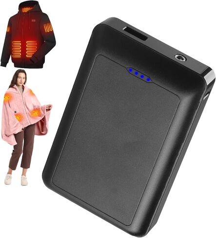 Power Bank, Portable Charger 7.4V 10000mah with USB Cable, Suitable for Heated Jackets, Sweatshirts, Vests, Socks, Smart Mobile Devices (RPS-028) in Saudi Arabia