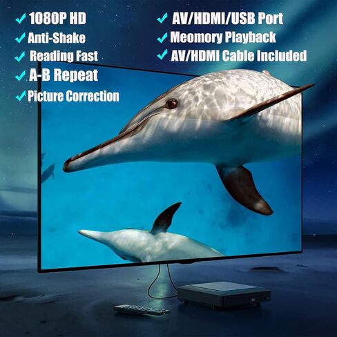 مشغل CeIhoit Mini HD DVD ، مشغلات الأقراص المضغوطة للمنزل ، مشغلات DVD للتلفزيون ، HDMI و RCA Cable ، UP-Convert to HD 1080p ، جميع المنطقة ، ذاكرة نقطة التوقف ، PAL/NTSC المدمجة ، USB 2.0 in Kuwait