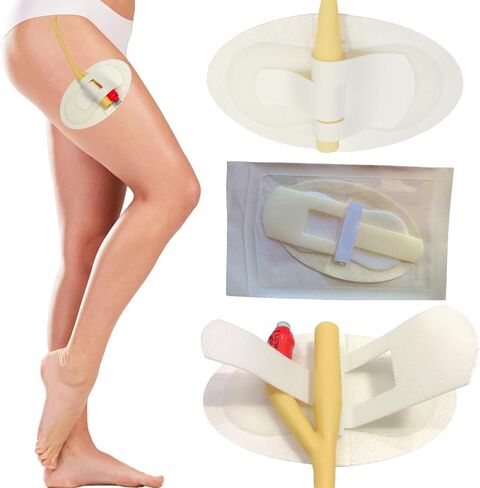 5 PCS Catheter Stabilization Device, Bulk Pack Adhesive Holder Stickers for Catheter Tube, Leg Bag & PEG Tube, Individually Wrapped Supplies in Saudi Arabia