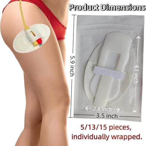 5 PCS Catheter Stabilization Device, Bulk Pack Adhesive Holder Stickers for Catheter Tube, Leg Bag & PEG Tube, Individually Wrapped Supplies in Saudi Arabia