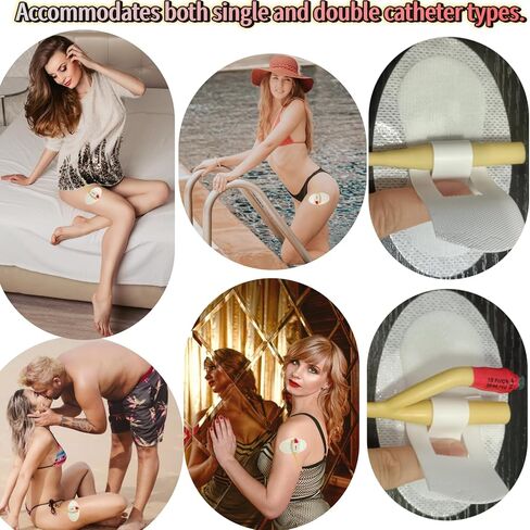 5 PCS Catheter Stabilization Device, Bulk Pack Adhesive Holder Stickers for Catheter Tube, Leg Bag & PEG Tube, Individually Wrapped Supplies in Saudi Arabia