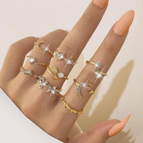 Minimalist Stackable Rings Set for Women Adjustable Band Rings Boho Jewelry Gift Collection for Everyday Stacking in Saudi Arabia