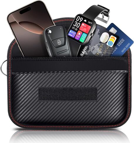 أكياس فاراداي -2 أكياس إثبات EMP للهواتف ، حامي FARADAY KEY FOB ، مقاوم للحريق ومقاوم للماء RFID FARADAY BAOCH KEY FOB Signal Clocker antift Faraday Bag (S/XS) in Kuwait