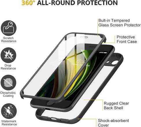 Miracase for iPhone 16 Pro Max Case 6.9 '' ، [Bubble Free] علبة الهاتف الكاملة للجسم مع حامي شاشة وعروض كاملة المدمجة ، متوافق مع Magsafe ، Drop Prove 16 Pro Max ، Plum ، Plum in Kuwait