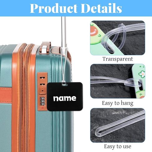 10PCS Plastic Luggage Tags Strap, 6 Inch Clear Luggage Tag Loops, Travel Bag Tag Loops for Name Tags ID Cards Suitcase Label Fastener in Saudi Arabia