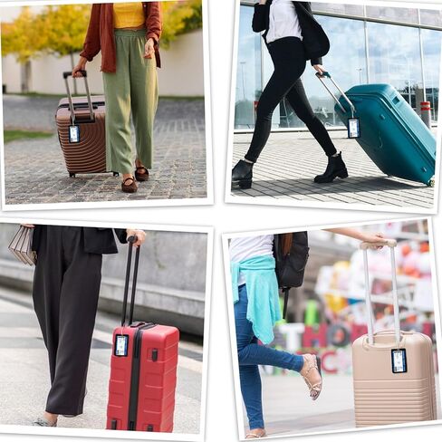 10PCS Plastic Luggage Tags Strap, 6 Inch Clear Luggage Tag Loops, Travel Bag Tag Loops for Name Tags ID Cards Suitcase Label Fastener in Saudi Arabia