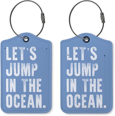 Beach Ocean Summer Luggage Tags for Suitcases, Cute Travel Personalized Suitcase Luggage Tags for Women Teen Girls Children, 2 Pack Bag Tags Traveling Leather Luggage Accessories in Saudi Arabia